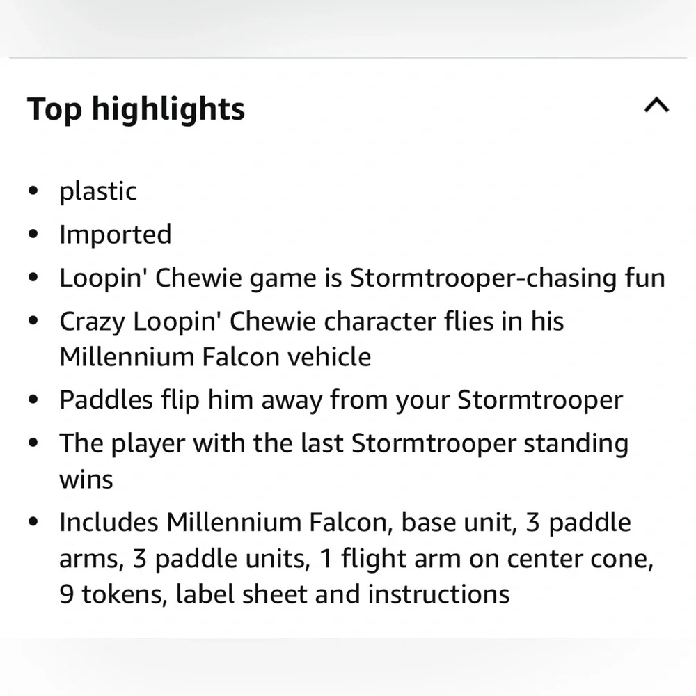 Rare Star Wars Game Loopin' Chewie Hasbro Disney Chewbacca Stormtroopers Games